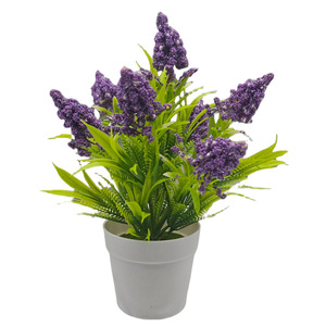 Plante artificielle de lavande avec pot de 26 cm de haut, verdure décorative en plastique pour usage intérieur - Product Image 1