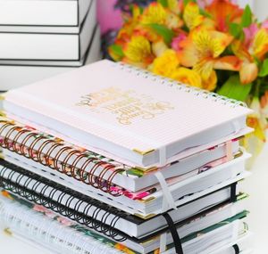 Bán buôn biểu tượng tùy chỉnh cá nhân bìa cứng A4 A5 số lượng lớn xoắn ốc ràng buộc máy tính xách tay cuộn dây màu hồng máy tính xách tay kế hoạch với các trang tùy chỉnh - Product Image 6