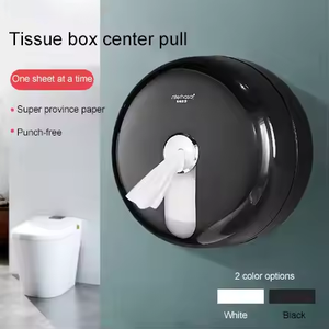 Rollo de papel higiénico transparente, dispensador montado en la pared, sin perforar, soporte para hotel - Product Image 3