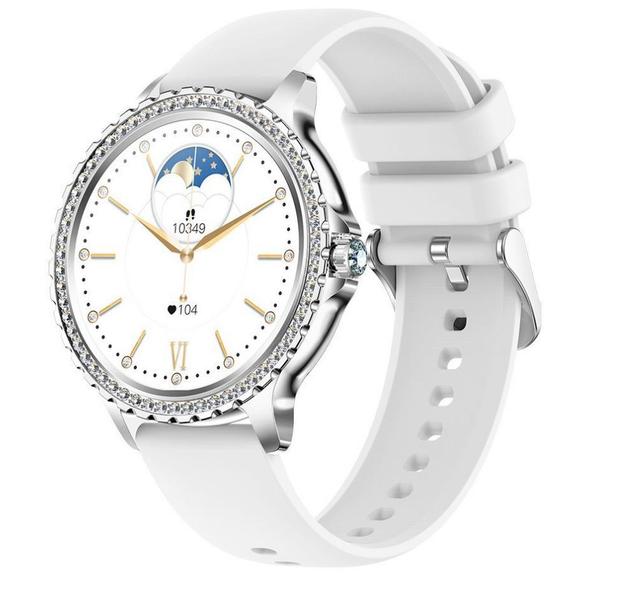 Ladies Smart Watch Steel Strap Fitness Sport Heart Rate/Blood Oxygen Monitoring Compatible Android Operating System FitCloudPro