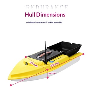 Bateau à appât sans balais 12V 60000mAh Télécommande 500m Hélice 65mm 4 pales Retour automatique GPS Pêche à la carpe Livraison d'appât Tirage de filet OEM - Product Image 2