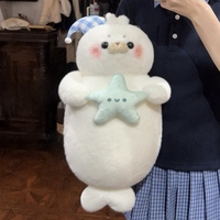 Peluche personnalisée mignonne en forme de phoque, jouet en peluche Kawaii, animal en peluche doux à câliner en coton PP, poupée au design personnalisé, décoration de chambre d'enfant, cadeau, vente en gros