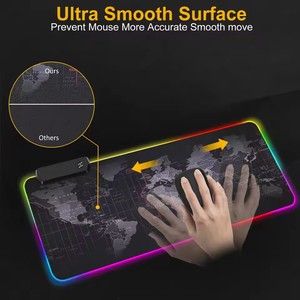 Tastiera per mouse con luce a LED retroilluminata RGB copri tastiera impermeabile in gomma tappetino da scrivania con superficie colorata Multi-Size per i giocatori - Product Image 5