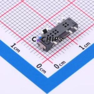 MST-23D18G2-WT Slide Switch SMD Switch Double Pole Three Throw Rectangle Pin Header SMD Tab Horizontal Mount - Product Image 2