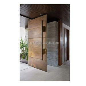 Nouvelle <span class=keywords><strong>porte</strong></span> <span class=keywords><strong>d</strong></span>'entrée principale en bois composite en acier américain et aluminium personnalisée - Product Image 6