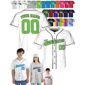 Jersey bisbol bergaris-garis kustom bersirkulasi pakaian olahraga dengan pilihan ukuran Plus nama pribadi dan kemeja angka untuk pria laki-laki - Product Image 1