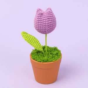 Macetas de Flores Tejidas a Crochet Hechas a Mano Creativas 2024 para Graduación, Decoración Floral, Regalo para Amigos - Product Image 4