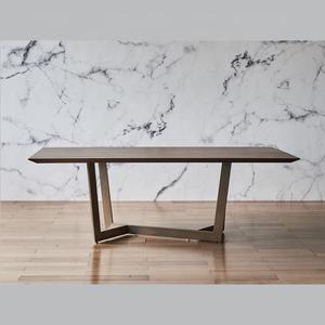 Mesa de Comedor Convertible de Metal de Diseño Minimalista y Alta Calidad, Juego de Mesa de Comedor Rectangular de 6 Plazas para Muebles de Hogar - Product Image 5