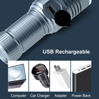 Mini linterna táctica LED linterna recargable T6 linterna de bolsillo súper brillante resistente al agua 2 modos para acampar senderismo