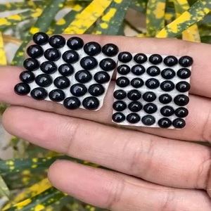 หินกลมโอนิกซ์สีดำขนาด5มม. อัญมณีธรรมชาติสำหรับนักออกแบบเครื่องประดับโครงการทำมือและอุปกรณ์หัตถกรรม - Product Image 1