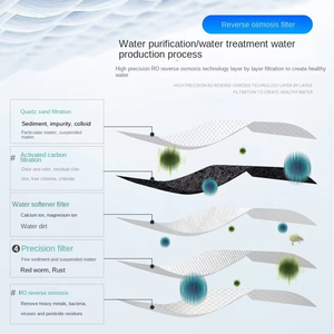 Eau nhựa 250L 500L xử lý nước thẩm thấu hệ thống nước thẩm thấu inversa Máy lỗ khoan hệ thống nước Hệ thống lọc - Product Image 5