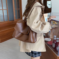 Sac à main tendance en cuir PU marron, bandoulière réglable, sac à bandoulière grande capacité, vente en gros de sacs pour femmes