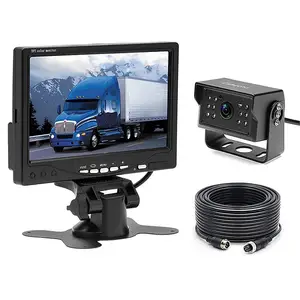 12V - 24V Car Wired 7 inch AHD TFT LCD Monitor Backup Camera Kit Parking System