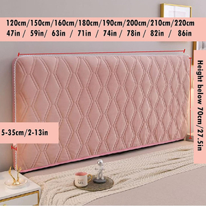 U227 Thicken Bed <strong>Headboard</strong> Slipcover for Twin Queen Full King Size Dustproof Protector Washable Velvet <strong>Headboard</strong> <strong>Cover</strong> - Product Image 6