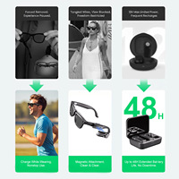 Compatible avec les lunettes intelligentes Meta Ray-Ban, étui de charge en ABS de 2800 mAh, modèle magnétique G36, lot de deux batteries externes