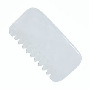 Herramienta de masaje de jade de cristal blanco, peine masajeador de jade, raspador corporal gua sha - Product Image 5