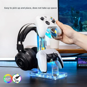 Nouvel acrylique pour contrôleur de jeu universel Ps5 et support de casque <span class=keywords><strong>deux</strong></span>-en-un avec logo OEM - Product Image 2