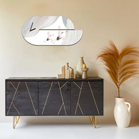 Horloge murale de style moderne, de haute qualité et luxueuse, en forme de maison, avec mouvement super silencieux, pour la décoration murale de la maison ou du bureau.