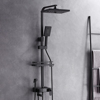 Pommeau de douche à effet pluie Système de douche de salle de bain Robinet mitigeur de baignoire avec température Laiton doré Oem Acier inoxydable moderne 888