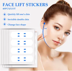 Популярные мгновенные наклейки для подтяжки лица и шеи, подтяжки подбородка, тонкие наклейки, V-образный шейный тренажер, невидимые наклейки
