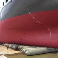Airbag gonflable en caoutchouc à diamètre personnalisé ZHH pour le mise à l'eau des bateaux - Pare-battage marin noir durable avec certification ISO Shandong