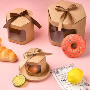 Caja de regalo de cartón con ventana transparente y cinta, se puede personalizar según sus necesidades - Product Image 5