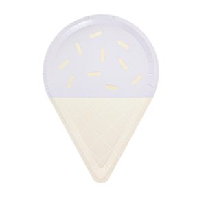 Assiettes, serviettes et gobelets jetables en papier DAMAI Pastel Macaron en forme de crème glacée, décorations de table pour fête d'anniversaire d'été avec paillettes dorées - Product Image 6