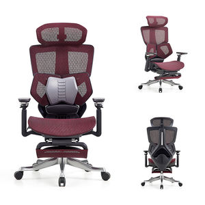 Chaise de bureau exécutive chaise pivotante chaise de bureau en maille avec soutien lombaire chaise de bureau ergonomique à dossier haut avec accoudoir 6D - Product Image 2