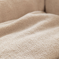 Meilleure vente Pouf d'intérieur doux rempli de mousse en tissu de fourrure Teddy pouf pour le salon hiver chaud déco meubles d'intérieur