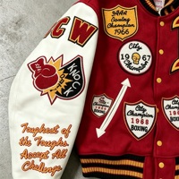 Veste bomber pour homme, personnalisable, avec badge brodé noir, pour lycée et université, fabrication OEM ODM
