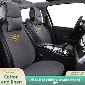 Expédition transfrontalière Amazon TikTok Kuaishou Dropshipping : 24 nouveaux coussins de siège et housses de siège en éponge de chanvre pur pour voiture, toutes saisons, <span class=keywords><strong>OLIVER</strong></span> Fit - Product Image 5
