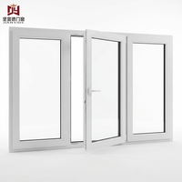 Fenêtre à battant en PVC résistant aux intempéries |   Fenêtre en PVC blanc résistant aux UV |   Fenêtre en vinyle à longue durée de vie pour projets de construction