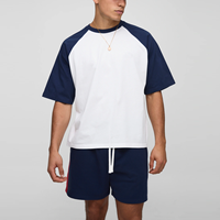 T-shirt surdimensionné à manches raglan pour homme, 100% coton, confortable, élégant, décontracté, streetwear, t-shirt en gros pour homme