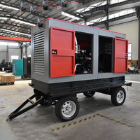 Groupe électrogène diesel insonorisé 150 kVA 120 kW monté sur remorque, super silencieux 72 dB, réservoir de carburant 12H pour location d'événements et festivals de musique