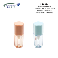 Contenant vide recyclable de 5 ml pour blush liquide, tube cosmétique en AS+ABS+PE avec applicateur éponge pour maquillage DIY personnalisable
