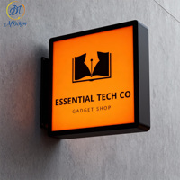 Boîte à lumière LED en acrylique illuminée tendance, enseigne lumineuse en acrylique, boîte à lumière publicitaire LED extérieure lumineuse