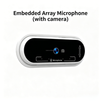 Mikrofon Array Cerdas Jarak Jauh 4-Mic dengan Kamera |   USB Plug & Play, Pembatalan Suara Gema untuk Kios Layanan Mandiri Windows/Android