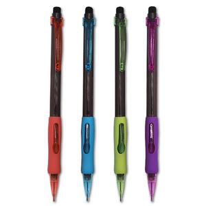 HB 2 Lead 0.7mm 0.5mm Bulk Assorted Barrel Colors Smooth <b>Writing</b> Mechanical <b>Pencils</b> with Erasers - Product Image 1