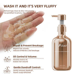 Shampoo pour cheveux à l'huile de théier biologique et au ginseng en stock, soin capillaire naturel sain, contrôle du sébum, mousse volumisante, shampooing à la kératine - Product Image 3