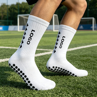 Fabricant de chaussettes antidérapantes, logo personnalisé, chaussettes de sport antidérapantes pour le football, chaussettes de football antidérapantes pour hommes avec logo personnalisé