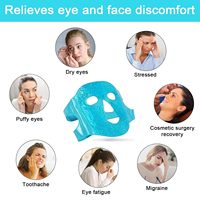 Compresse Chaude/Froide Multifonctionnelle en Nylon Perlé Durable pour le Visage, les Yeux, la Physiothérapie, le Soulagement du Stress et de la Douleur, Confortable avec Velcro