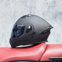 Nouveau casque de moto modulaire à visière rabattable, design graphique tendance, coque fine en ABS, léger, double visière, certifié DOT, pour motards de course