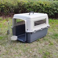 Chenils de voyage portables approuvés par la compagnie aérienne réglementée IATA Cages pour animaux de compagnie transporteurs en plastique grande caisse pour chiens d'aviation