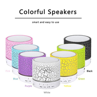 Mini haut-parleur sans fil portable USB avec LED, son stéréo, boîte à musique pour fête, lecteur audio radio, microphone à chargement USB
