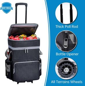 Large Rolling Cooler Leakproof Insulated Soft Cooler Bag with Wheels and Handle Collapsible for Beach Camping Travel Outdoor - Product Image 4