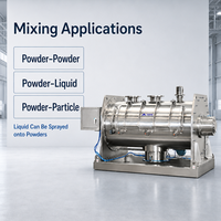 Mélangeur horizontal automatique à cisaillement par rotation avec acier inoxydable SUS316L pour le mélange et l'homogénéisation de poudres chimiques et plastiques