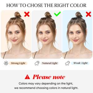 Chignon élégant et désordonné, pièce de <span class=keywords><strong>cheveux</strong></span> ondulée et bouclée, extensions synthétiques, chignon épais, blond sale ombré - Product Image 5