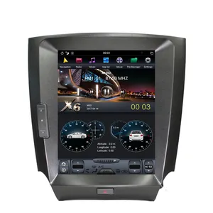Tesla rádio de carro 10.4 "vertical android, rádio dvd navegação gps central multimídia para lexus is250 is300 is350 2005- 2012