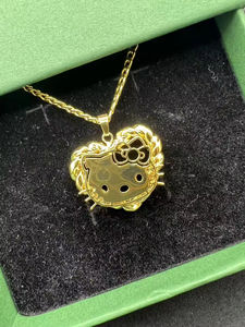 สร้อยคอจี้สแตนเลสชุบทอง 18K ลายการ์ตูนสุดฮิตแบบดรอปชิปปิ้ง สร้อยแบบเชื่อมต่อปรับแต่งได้ เครื่องประดับสำหรับทุกเพศ - Product Image 5