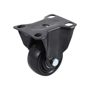 2 Inch Rubber Caster Wheel Plate Mount Silent Furniture Industrial Casters PP Material Plain Bearing Modern Design - Product Image 4